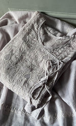 Load image into Gallery viewer, Sehmat Women's Lakhnavi Handcrafted Kota Cotton Semi - Stitched Angrakha And Dupatta Set- HONC0294480