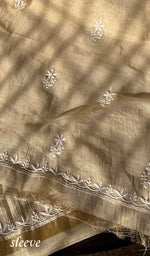 将图像加载到图库查看器中, Women's Lakhnavi Handcrafted Tissue Chanderi Unstitched Kurta And Dupatta Set - HONC0284690