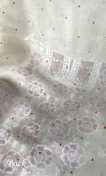 将图像加载到图库查看器中, Women's Lakhnavi Handcrafted Pure Organza Chikankari Unstitched Kurta And Dupatta Set- HONC0328890