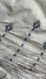 将图像加载到图库查看器中, Tasbiya Women's Lakhnavi Handcrafted Mul Chanderi Unstitched Kurta And Dupatta Set - HONC0282546
