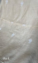 Load image into Gallery viewer, Women's Lakhnavi Handcrafted Unstitched Munga Silk Chikankari Kurta And Dupatta Set- HONC0275374