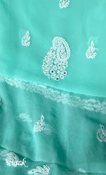 Load image into Gallery viewer, Women's Lucknowi Handcrafted Faux-Georgette Chikankari Suit Material - HONC0263368