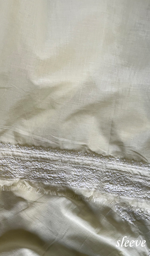 Yellow Cotton Unstitched Kurta And Dupatta
