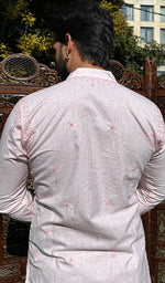 Load image into Gallery viewer, Men's Lucknowi Handcrafted Cotton Chikankari Kurta - HONC0329854