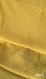 将图像加载到图库查看器中, Women's Lakhnavi Handcrafted Mul Chanderi Chikankari Unstitched Kurta Dupatta Set - HONC0235820