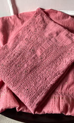 将图像加载到图库查看器中, Women's Lakhnavi Handcrafted Mul Chanderi Semi - Stitched Kurta And Dupatta Set - HONC0282422