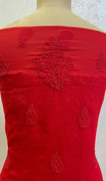 Load image into Gallery viewer, Women's Lucknowi Handcrafted Faux-Georgette Chikankari Suit Material - HONC0149105