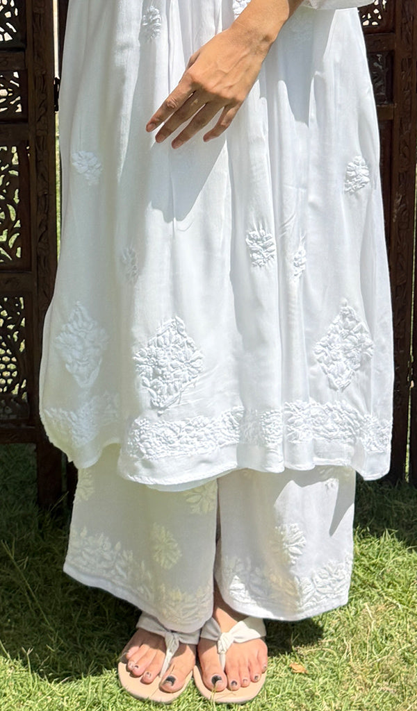 Women's Lucknowi Handcrafted Muslin Chikankari Kurti - HONC0202141