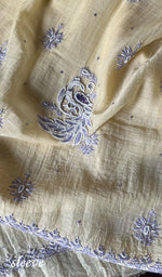 Load image into Gallery viewer, Firdauz Women's Lakhnavi Handcrafted Mul Chanderi Kurta And Dupatta Set - HONC0295594