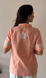Load image into Gallery viewer, Women's Lakhnavi Handcrafted Cotton Chikankari Top - HONC0354115