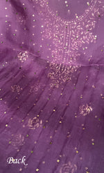 将图像加载到图库查看器中, Marifa Women's Lakhnavi Handcrafted Pure Organza Chikankari Unstitched Kurta And Dupatta Set- HONC0317960