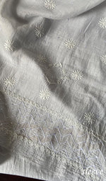 Load image into Gallery viewer, Women's Lakhnavi Handcrafted Unstitched Mul Chanderi Kurta And Dupatta Set - HONC0288985