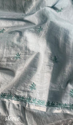 Load image into Gallery viewer, Women's Lakhnavi Handcrafted Mul Chanderi Chikankari Full Suit Material - HONC0287083