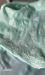 Load image into Gallery viewer, Women's Lakhnavi Handcrafted Unstitched Cotton Chikankari Suit Material - HONC0285011