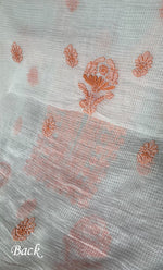 Load image into Gallery viewer, Women's Lucknowi Handcrafted Kota Cotton Chikankari Unstitched Kurta And Dupatta Set - HONC0305074