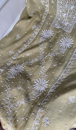 Load image into Gallery viewer, Women's Lakhnavi Handcrafted Mul Chanderi UnStitched Kurta And Dupatta Set - HONC0343238