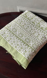 Load image into Gallery viewer, Women's Lakhnavi Handcrafted Kota Cotton Chikankari Unstitched Kurti Fabric - HONC0304000