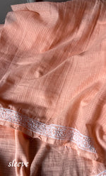 Load image into Gallery viewer, Alishba Women's Lucknowi Handcrafted Kota Cotton Chikankari Unstitched Kurta And Dupatta Set - HONC0312647