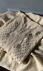 Load image into Gallery viewer, Fauzia Women's Lakhnavi Handcrafted Mul Chanderi Semi - Stitched Kurta And Dupatta Set - HONC0309550