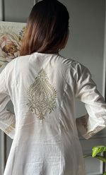 Load image into Gallery viewer, Women's Lucknowi Handcrafted Cotton Chikankari Kurti - HONC0271344