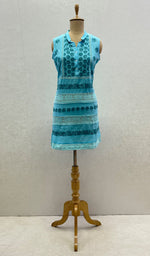 Load image into Gallery viewer, Women's Lucknowi Handcrafted Cotton Chikankari Top - HONC099162
