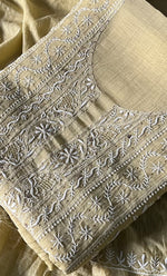 Load image into Gallery viewer, Women's Lakhnavi Handcrafted Mul Chanderi Unstitched Kurta And Dupatta Set - HONC0280873