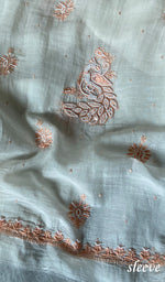 Load image into Gallery viewer, Shirin Women's Lakhnavi Handcrafted Mul Chanderi Unstitched Kurta And Dupatta Set - HONC0253637