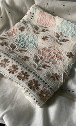 将图像加载到图库查看器中, Women's Lakhnavi Handcrafted Mul Chanderi Unstitched Kurta And Dupatta Set- HONC0311968