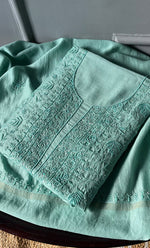 Load image into Gallery viewer, Women's Lakhnavi Handcrafted Maheshwari Mul Chanderi Kurta And Dupatta Set- HONC0266164