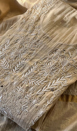 将图像加载到图库查看器中, Women's Lakhnavi Handcrafted Tissue Chanderi Unstitched Anarkali And Dupatta Set - HONC0264005