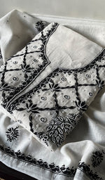 将图像加载到图库查看器中, Shirin Women's Lakhnavi Handcrafted Mul Chanderi Unstitched Kurta And Dupatta Set - HONC0295584