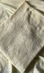 将图像加载到图库查看器中, Women's Lakhnavi Handcrafted  Cotton Semi -Stitched Kurta And Dupatta Set - HONC0306464