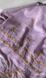 Load image into Gallery viewer, Women's Lakhnavi Handcrafted Chanderi Silk Unstitched Chikankari Full Suit - HONC0351091