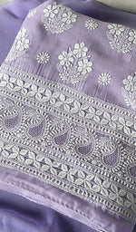 Load image into Gallery viewer, Women's Lakhnavi Handcrafted Cotton Chikankari Suit Material - HONC0274445