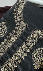 Load image into Gallery viewer, Lucknowi Handcrafted Munga Silk Chikankari Unstitched Men's Kurta Fabric - HONC0327307