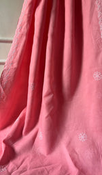 Load image into Gallery viewer, Women's Lakhnavi Handcrafted Cotton Chikankari Saree - HONC0232513