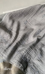 Load image into Gallery viewer, Women's Lakhnavi Handcrafted Mul Chanderi Unstitched Chikankari Full Suit Material - HONC0324473