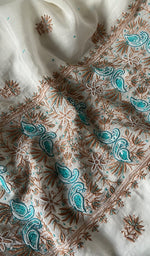 Load image into Gallery viewer, Gulbano Women's Lakhnavi Handcrafted Mul Chanderi Unstitched Kurta And Dupatta Set - HONC0241736