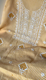 Load image into Gallery viewer, Alisha Women's Lakhnavi Handcrafted Cotton Unstitched Kurta And Dupatta Set - HONC0242686