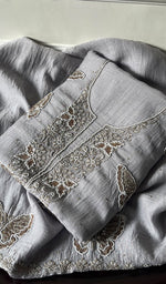 Load image into Gallery viewer, Women's Lakhnavi Handcrafted Mul Chanderi Kurta And Dupatta Set - HONC0295624