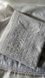 Load image into Gallery viewer, Irum Women's Lakhnavi Handcrafted Mul Chanderi Kurta And Dupatta Set - HONC0270483