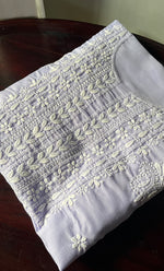 Load image into Gallery viewer, Women's Lakhnavi Handcrafted Cotton Chikankari Unstitched Kurti Fabric - HONC0302637