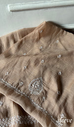 Load image into Gallery viewer, Women's Lakhnavi Handcrafted Mul Chanderi Unstitched Kurta And Dupatta Set - HONC0348656