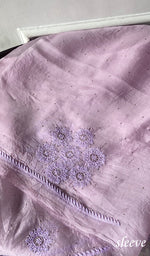Load image into Gallery viewer, Sneha Women's Lakhnavi Handcrafted Pure Organza Chikankari Unstitched Kurta And Dupatta Set- HONC0351776