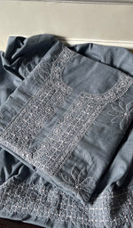将图像加载到图库查看器中, Women's Lakhnavi Handcrafted Unstitched Cotton Chikankari Suit Material - HONC0275046