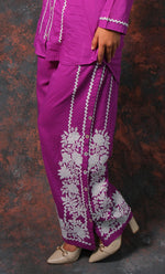 Load image into Gallery viewer, khayal Women's Lakhnavi Handcrafted Cotton Chikankari Kurti And Plazzo Set - HONC0323928