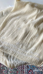 Load image into Gallery viewer, Women's Lakhnavi Handcrafted Mul Chanderi Unstitched Chikankari Full Suit - HONC0370550