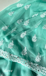 Load image into Gallery viewer, Women's Lucknowi Handcrafted Faux-Georgette Chikankari Suit Material - HONC0263368