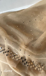 Load image into Gallery viewer, Alfia Women's Lakhnavi Handcrafted Pure Organza Chikankari Unstitched Kurta And Dupatta Set- HONC0328073