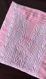 将图像加载到图库查看器中, Simran Women's Lakhnavi Handcrafted Modal Cotton Chikankari Unstitched Kurti Fabric - HONC0261077